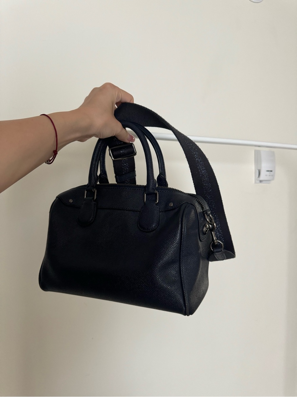 Coach Rowan Satchel Midnight Navy Leather Crossbody Bag - Picture 4 of 5